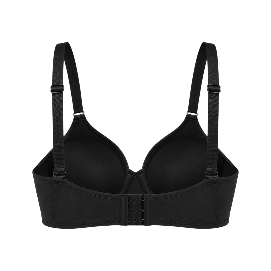 Zevier Black T-Shirt Bra Smooth Everyday Comfort