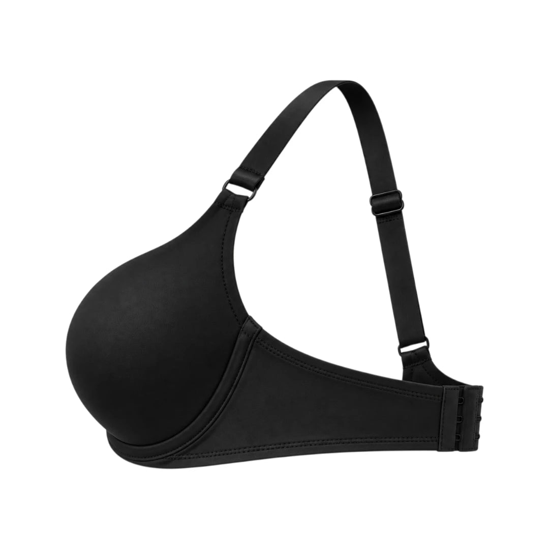 Zevier Black T-Shirt Bra Smooth Everyday Comfort
