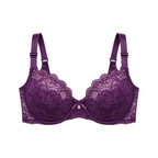 Zevier Purple Lace Bra – Floral Design & Everyday Comfort