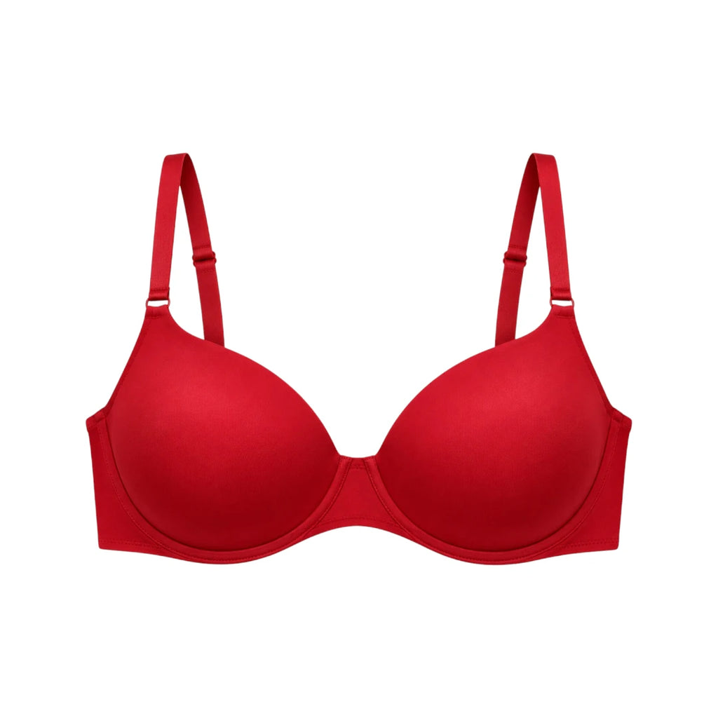 Zevier Red T-Shirt Bra – Smooth Everyday Comfort