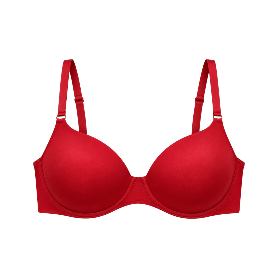 Zevier Red T-Shirt Bra – Smooth Everyday Comfort